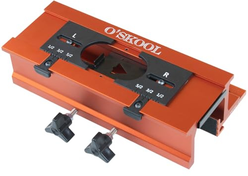 O'SKOOL Mortise and Tenon Jig is Ideal for cabinets, Chairs, and Table Construction Using a Plunge Router, RTA009
