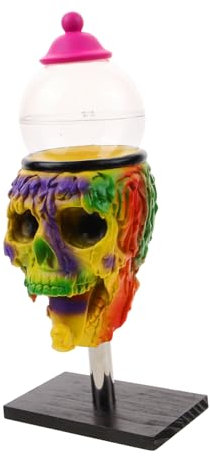 Yardenfun Halloween Skull Gumball Machine Dispenser Unique Resin Candy Catching Toy for for Spooky Parties and Festive Occasions