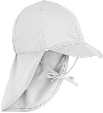 Mikk-line Cappello da sole per neonati, protezione UV 50+, con protezione per il collo, per ragazzi e ragazze, berretto con visiera traspirante per bambini, regolabile, per esterni, giardino e