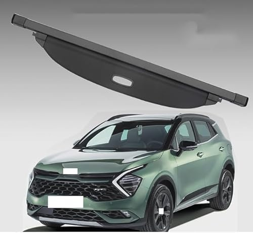 VIPOES Auto Laderaumabdeckung FüR KIA Sportage NQ5 2021-2023+, Einziehbare Heckkoffer Abdeckung Kofferraum Interieurleisten ZubehöR