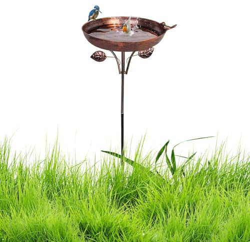 Vogeltränke für den Außenbereich, Vogeltränke, dekorative Kunst mit 5 Zinken, Wasserspender für den Außenbereich, Terrasse, Rasen, Hof, Gartendekoration