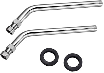 Adaptateur d'angle de douche à double résistance à la rouille avec designs rotatifs - Raccords coudés à main pour réglage flexible de la tête de douche