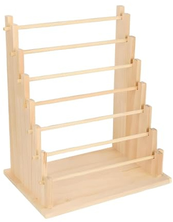getuse Holzband-Organizer, 7-lagiges Geschenkband-Regal mit großer Kapazität, Washi-Tape-Aufbewahrung für Bastelräume und Blumenläden, 32x21x38 cm