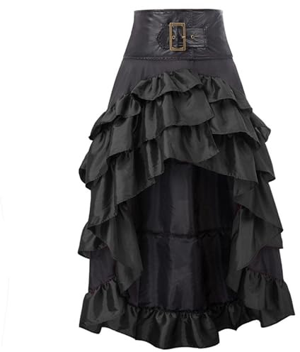 Jupe médiévale pour femme - Jupe gothique - Costume de carnaval classique - Jupes de pirate - Ourlet irrégulier - Vêtements médiévaux - Grandes tailles - Jupe traditionnelle - Lignes A - Automne et