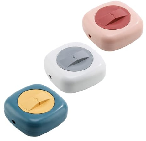 NOLITOY 3Pcs Data Cable Box USB Cable Cases Cord Organizer Storage Function Easy to Use for Outdoors Blue Yellow Pink Purple White Gray