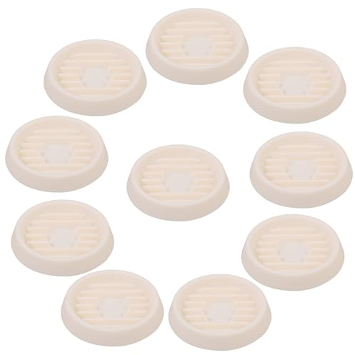 DOITOOL Platillo para Macetas De Plástico Tamaño Pequeño 7 Cm Color Beige para Jardín y Plantas De Interior, Bandeja Antigoteo Reutilizable 10 Unidades