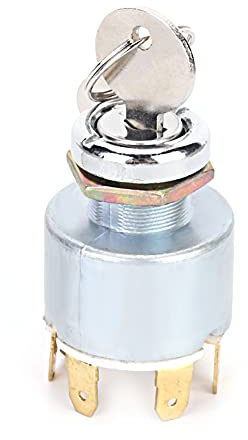 OVAQUIXI Blocco Interruttore di Accensione Universale da 12 V con 2 Chiavi, Blocco di Accensione Durevole per Moto e Barca con 4 Opzioni di Posizione