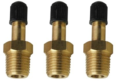 YHXiXi 3PCS 1/4-inch NPT Air Valve Tank Fitting Corrosion Resistant Brass Air Valve Male NPT Thread For Use with Air Compressor Storage Tanks