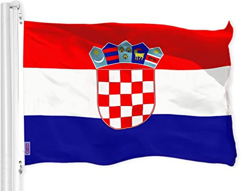 G128 Kroatien kroatische Flagge 3x5 ft Printed messingösen 150d Polyester qualität Flagge innen/außen - viel Dicker haltbarer als 100d 75d Polyester