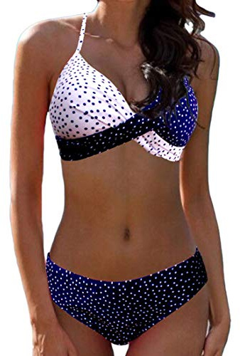 CheChury Donna Costume da Bagno Due Pezzi Bikini Sexy Push Up Imbottito Reggiseno Swimwear Spiaggia Mare Beachwear Sportivo