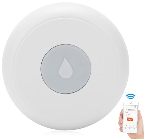Wasserleckmelder Zigbee Wireless Intelligent Linkage Wasserlecksensor Wasserüberlaufmelder für Toiletten Badezimmer Küchen Keller Wassermelder