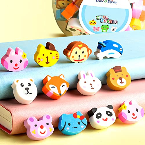 50 pezzi Mini gomme da cancellare, animali per bambini,Set gomme da cancellare,per Riempire Borse Regalo, Premi di Giochi e Scolastico, Mini gomma con motivo