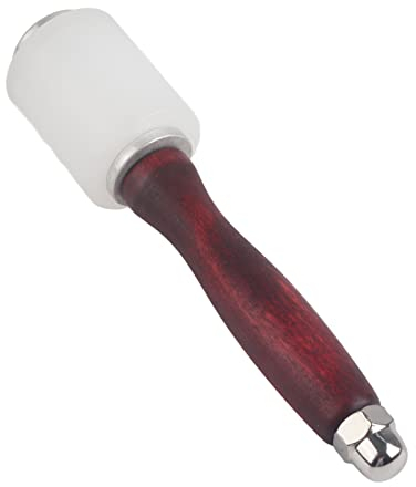 Maillet de marteau de sculpture en cuir, maillet de cuir brut de travail du cuir, maillet de maroquinerie, maul en cuir, maillet de maroquinerie bricolage, marteau à manche en bois de nylon