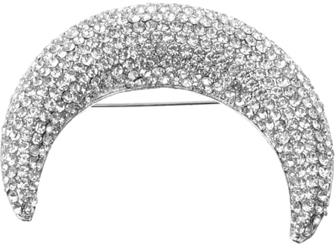 ifundom Mondbrosche Mit Strass Anstecknadel Aus Metall Für Damen Kleidung Schals Und Rucksäcke 2.36X1.97 Zoll Modeaccessoire Für Alltag Und Geschenk