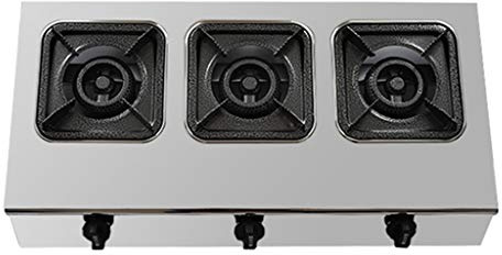 Stainless Steel Commercial Gas Stove, 3/4/6/8 Burner Cooktop, Suitable for Natural Gas/liquefied Gas Sand Boiler Gas Hob Stove (Natural Gas 3 burner)