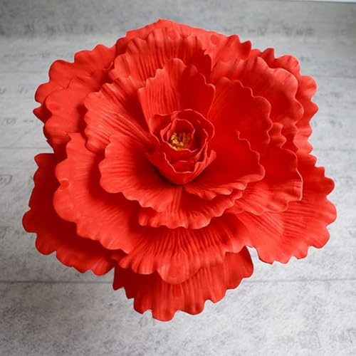 ZEYRU Künstliche riesige Schaumrose, Hochzeitshintergrund, Simulationsblume, Wandstraße, zitiert, DIY, Party, Bühnendekoration, rot, 2,60 cm