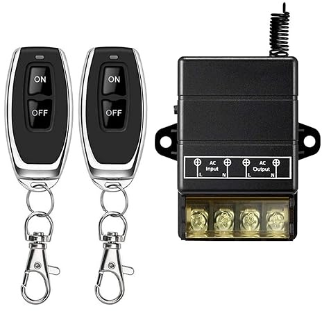 Bkiyougo 433mhz remote, Smart Light Switches, AC 220V/230V/240V 30A Remote Control Light Switches, Wireless RF Switch for Pump Security Systems Door Curtain Gate Barriers etc with 328ft Long Range
