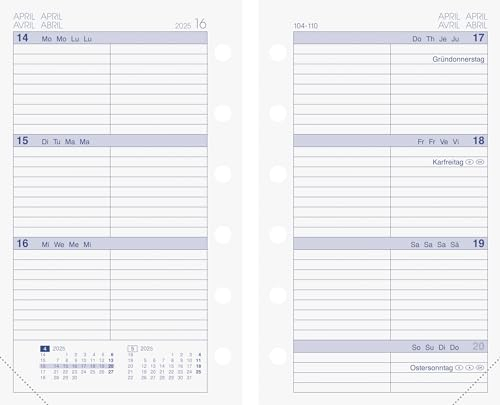 BRUNNEN Wochenkalendarium MINI+ 2025 | A7