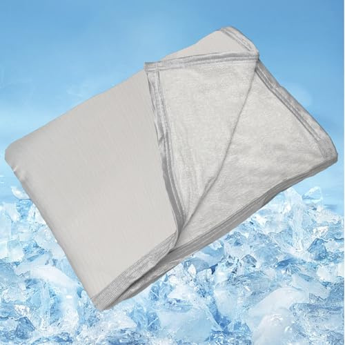 JINGTOPS kylfilt sommarfilt, 2-i-1 kylfilt säng, självkylande filt 200 x 150 cm issilke kall filt kylande filtar cool filt täcke svalkande för sommar varm (enfärgad 200 x 150)