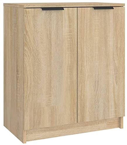 Generisch Schuhregal Schuhschrank Schuhregal Schuhaufbewahrung Schuhständer Schuhablage Schuhtruhe Schuhorganizer Flurschrank Eiche Sonoma 59x35x70cm Holzwerkstoff