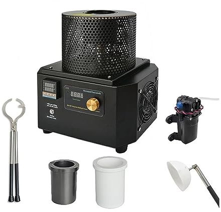 Macchina lucidatrice per gioielli 1200 Gradi 1-3 KG Portatile di Riscaldamento Rapido Controllo della Temperatura Forno di Fusione di Induzione Forno di Fusione Dell'oro Strumento di Creazione di Gioi