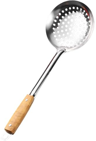 201Edelstahl Siebkelle Großer Skimmer Mit Holzgriff Ölskimmerlöffel Geeignet Für Den Küchengebrauch
