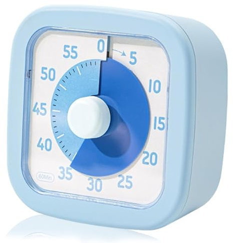 Yuiturt Temporizador visual de 60 minutos, temporizador de tiempo para niños, temporizador de escritorio para estudiar, temporizador de cocina, temporizador de fitness, temporizador Pomodoro para