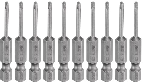 QUARKZMAN 10Pz #1 Punte Cacciavite Phillips PH1 1/4 Gambo Esagonale 2 (50mm) Lungo Acciaio S2 Magnetiche Inserti per Avvitatore per Cacciavite Elettrico Punte Trapano 0.098 (2.5mm) Asta