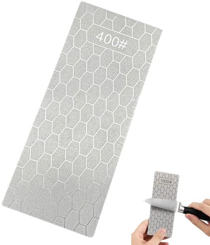 Diamond Sharpening Stone, Diamond Sharpening Plates with Honeycomb Surface Plate for Kitchen Outdoor Scissors Knives Tools, From Coarse To Extra Fine 400/600/800/1000 Grit