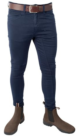 Los Nietos Pantalón breeche Vaquero Talla 42 | Color Azul Noche | Equipamiento para el Caballo | Producto de Guarnicionería para Hípica y Doma
