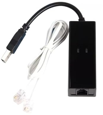 Tumintu Faxmodem, USB2.0 56K Externer Modemtreiber, Stecker und Spiel-USB-Modem, Standard und Erweitert Gemäß Anleitung (Einzelanschluss)