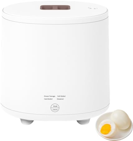 Cocedor De Huevos Eléctrico, Vaporizador Automático Inteligente Con Capacidad Para 4 Huevos, 4 Modos, Apagado Automático Y Alarma Sonora. Multicocina Para Huevos Blandos, Duros Y Escalfados white