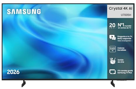 Samsung TV Crystal 4K AI U7005H 43 Smart TV con IA | Vision AI Companion, Crystal Processor 4K, Gaming Hub, Dynamic Sound Pack, Samsung TV Plus, Perfecto para cine en casa