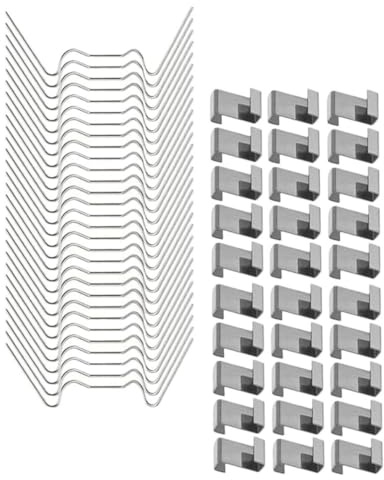 HOOTNEE 100pièces Pinces De Fixation Pour Vitrage En Fil De Fer z Et w En Acier Inoxydable Pour Verre De Serre Et Semis 100Pcs