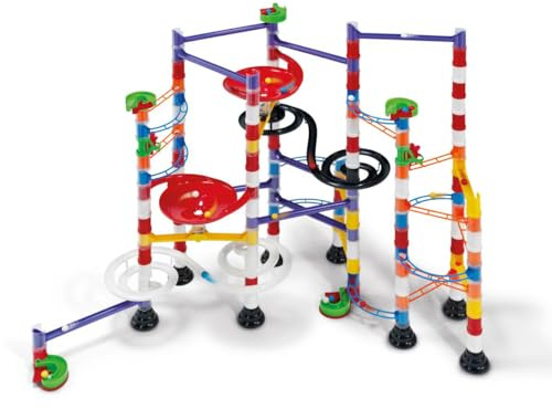 Quercetti Migoga Marble Run Basic, Pista Biglie per Bambini 4-10 Anni, 45 Pezzi, Costruzioni per Bambini, Gioco Educativo e Creativo, Made in Italy