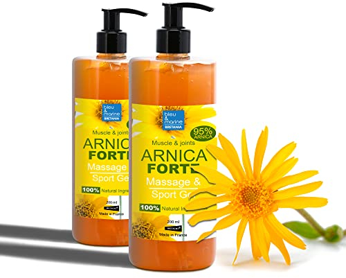 Arnika Gel FORTE 90% Bekanntes Balsam für Muskeln und Gelenke. Miracle Sports Gel als Vorbereitung und Nachbehandlung vor dem Training, 100% natürlich Arnika-Creme - 2 x 200 ml.
