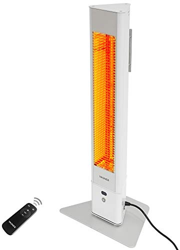 VASNER HeatTower - Radiatore a infrarossi, 2500 Watt, per terrazze, elettrico, 4 livelli di riscaldamento, per esterni, con telecomando