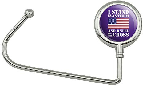 GRAPHICS & MORE I Stand for The Flag Kneel Cross USA Purse Bag Hanger Holder Hook