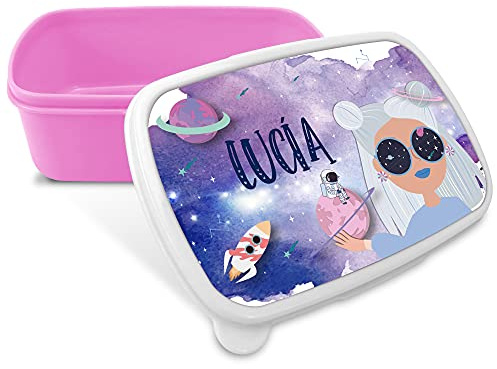LolaPix Fiambrera Personalizada Infantil. Caja Merienda. Caja Almuerzo Infantil. Tuper Niño Colegio. Taper Niños Colegio Personalizado. Taper niña niño. COLOR A ELEGIR. Lunar
