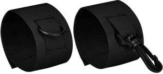 EIS, manette BDSM, manette in nylon, con chiusura in velcro, moschettone, regolabili