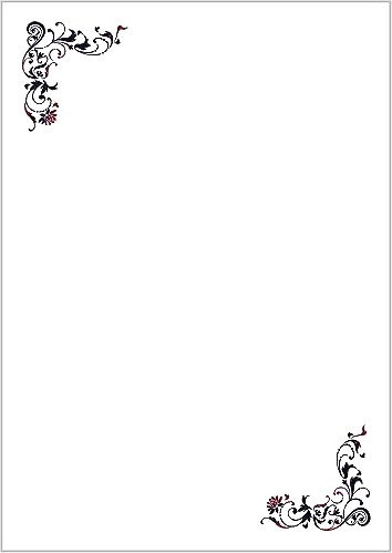 Briefpapier Trauer DIN A4 - Trauerbrief und Kondolenz-Papier 20 Blatt - Motiv Nr. 193 | 80g/m²