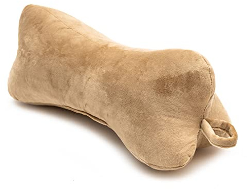 H&F Heimtextilien H&F | Kissen Kopfkissen Lesekissen Leseknochen Nackenkissen Nackenrolle Knochenkissen Reisekissen Waschbar, für Bett, Sofa | Farbe: Beige