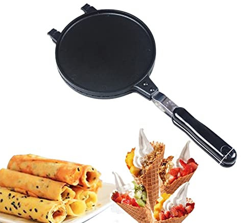 Ruilonghai Rollos Huevo | Waffle Cono y Bowl Maker Waffle Iron,Máquina Hierro para Hornear con Cono Helado casero Antiadherente, Aparato Cocina Divertido para Fiestas