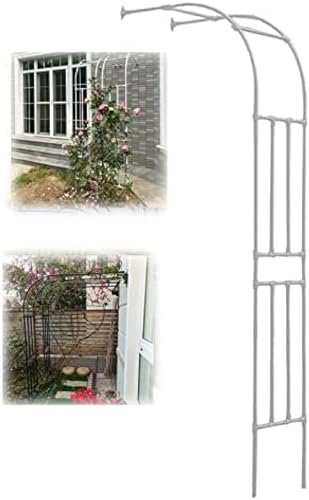 Metall-Garten-Halbbogen, Rosenbögen, Laube, 240 cm, Kletterpflanze, Torbogen, Stütze Für Den Innen- Und Außenbereich, Rasen, Garten, Schwarz, Weiß, Wetterfest,Weiß,120 X 240 cm/3,9 X 7,9 Fuß,Pictu