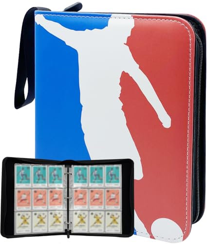JNBGTU 900 Taschen 50 Seiten Fussball Sammelkarten Album, Groß Fußball Karten Sammelalbum Sammelmappe Sammelheft, PU Tragbar Karten Halter für Kinder Geburtstag, Weihnachten