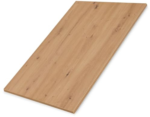 Hausfux Tischplatte nach Maß - 1,9 cm Starke Spanplatte mit ABS-Kante - individueller Zuschnitt - Made in Germany (Artisan Eiche, 90 x 50 cm)