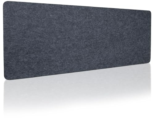 YUNSHANGHE Schreibtischunterlage Filz, 100x40cm Groß Filz Rutschfester Mauspad, Laptop Tischunterlage, Schreibtisch Unterlegmatte für Büro und Zuhause (dunkelgrau)
