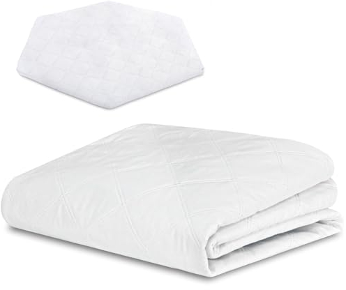 Bezug für Laufgittereinlage 6 eckig 115 x 100 cm- Laufstall Matratze aus Schaumstoff für Kinder Babymatratze Laufstallmatratze