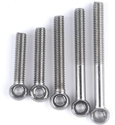 Cilky Metallschrauben 2 Stück Ringschraube Verbindungsschraube M5/M6/M8/M10/M12/M14/M16 Maschinen-Ringschraube Schwenk-Ringschraube Länge 20-100mm(M6*60)
