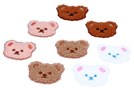 SEWACC 24stücke Cartoon Aufnäher Für Kleidung Selbstklebende Gestickte Flicken Verschiedenen Farben Aufbügeln Und Verschönern Von -projekten Und Mode